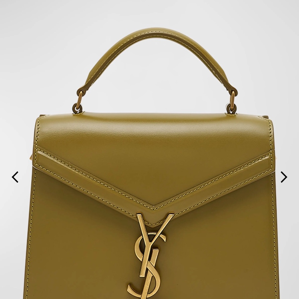 Yves Saint Laurent Khaki Leather Satchel